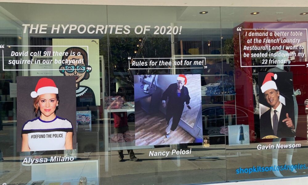 Kitson’s Holiday Hypocrisy Window Display Calls Out Celebrities and