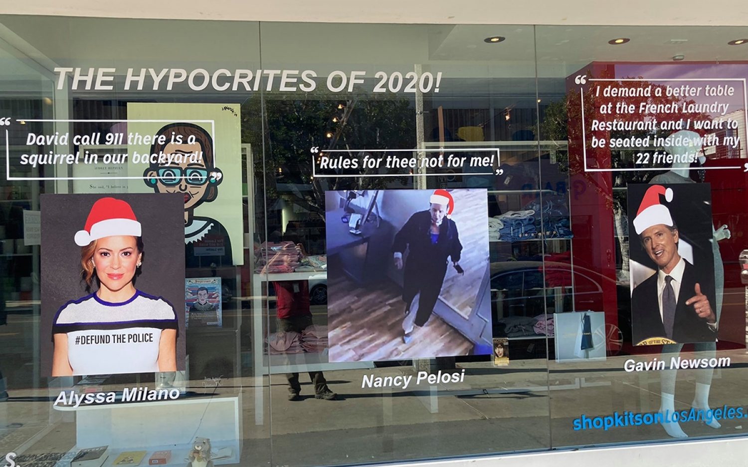 Kitson’s Holiday Hypocrisy Window Display Calls Out Celebrities and